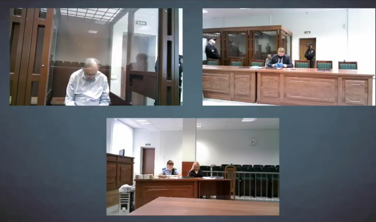 Олег Соколов в суде 29 июня. Фото скрин-шот, Скриншот Youtube