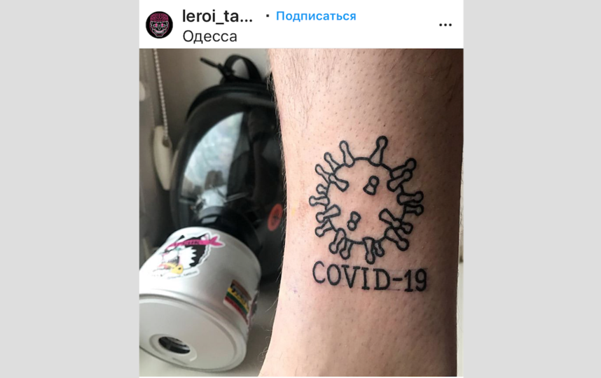 Фантазия тату-мастеров оказалась богата  на изображение  коронавируса. Фото instagram.com