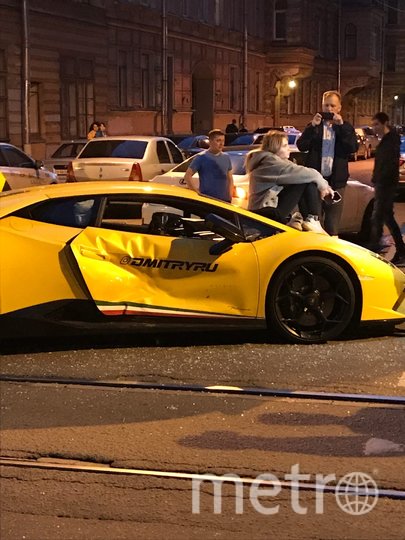 Ночное ДТП с Lamborghini блогера в Петербурге попало на видео