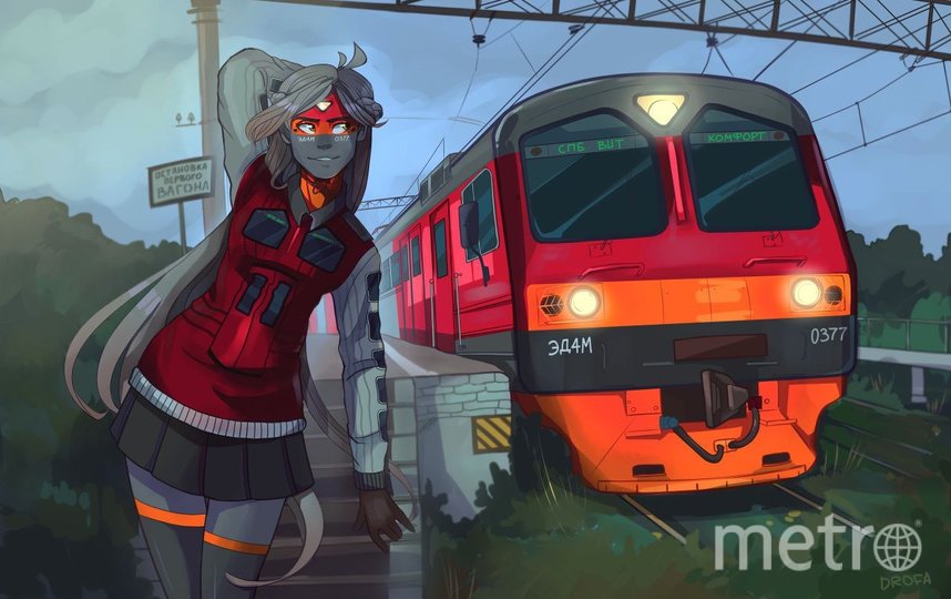Поезд метро тоже стал одним из героев, вернее – героинь комиксов Софьи. Фото предоставлено героиней материала, "Metro"