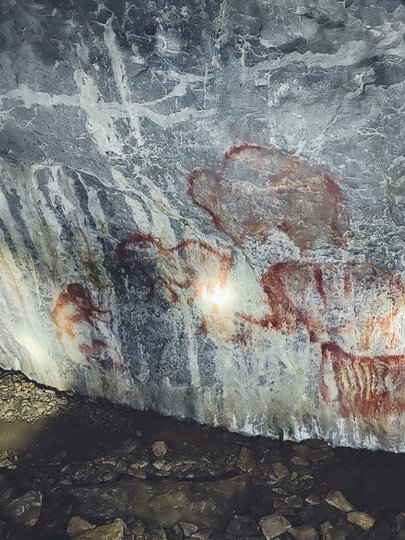 Капова пещера и ее наскальные рисунки (копии). Фото Дарья Миколайчук.