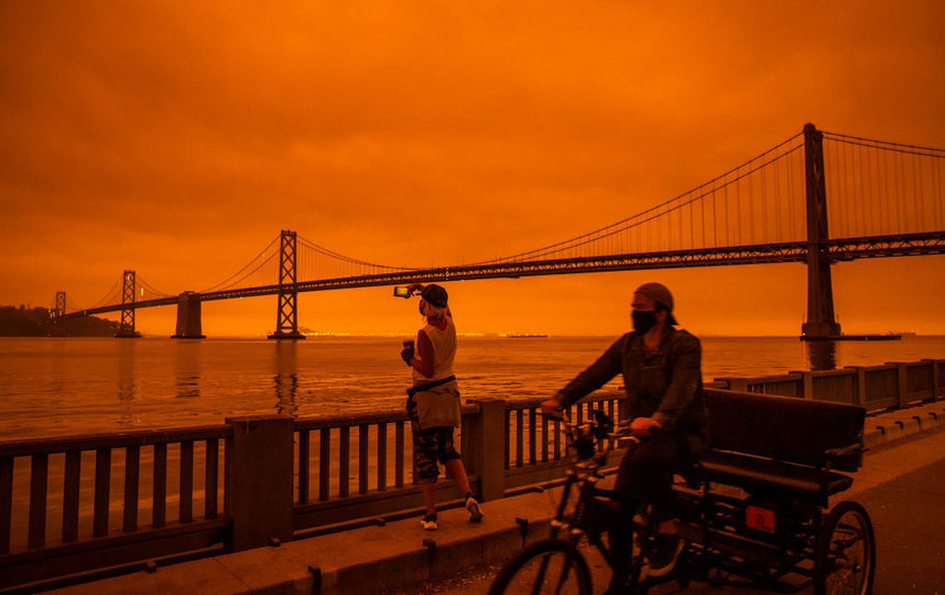 Так выглядит Сан-Франциско сейчас. Фото сделано 9 сентября 2020 года. Фото Getty