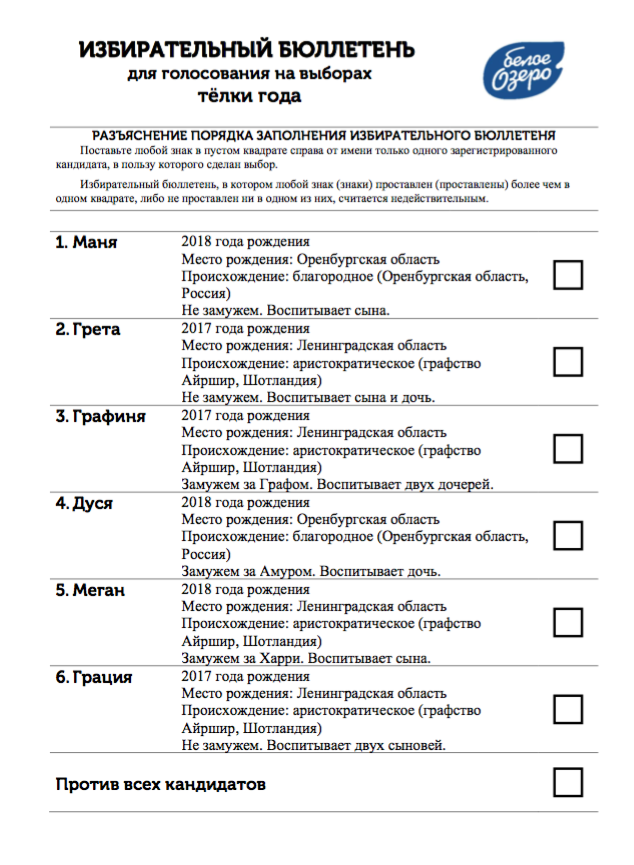 Избирательный бюллетень с биографиями кандидаток. Фото предоставлено Русланом Сагитовым