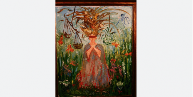 Картины Васильевой, которые были представлены на выставке в Москве в 2014 году.