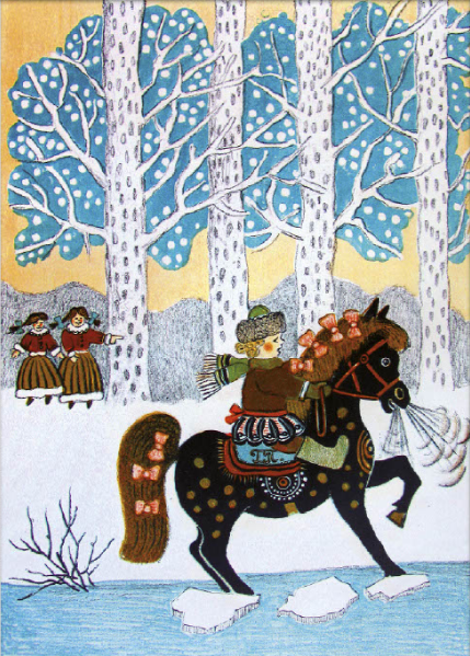 Иллюстрации к календарю: январь – "Ваня на коне" (1965 г.). Фото предоставлено Марией Захаренко