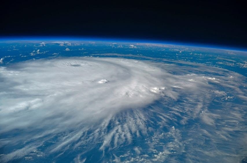 Ураган «Ирма» над Атлантическим океаном. Фото предоставлены пресс-службой московского планетария.