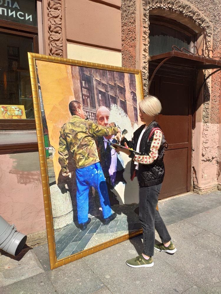 Перформанс российского художника-урбаниста Олега Лукьянова. Фото Скриншот Instagram: @urbanfresco, Предоставлено организаторами