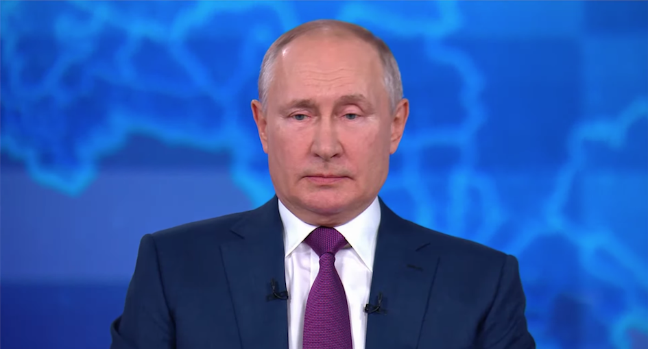 Владимир Путин на прямой линии. Фото Скриншот прямой трансляции