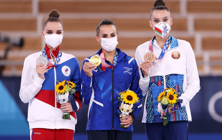 Золото досталось Лине Ашрам из Израиля, серебро - Дине Авериной из России, а бронзовую медаль получила Алина Горносько из Беларуси. Фото Getty