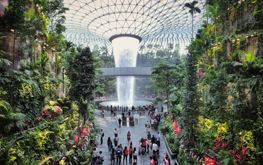 Сингапур – одна из стран, в которых биофильные здания строятся максимально активно. Фото Istock