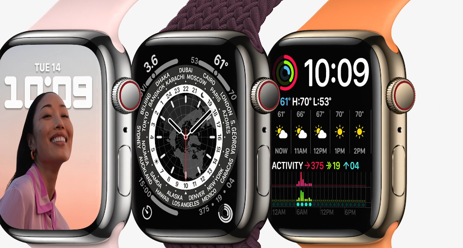 Apple Watch  7. Фото Скриншот презентации.