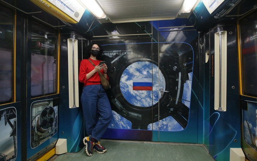 В вагоне поезда пассажиры смогут узнать больше о настоящем и будущем космонавтики. Фото Василий Кузьмичёнок