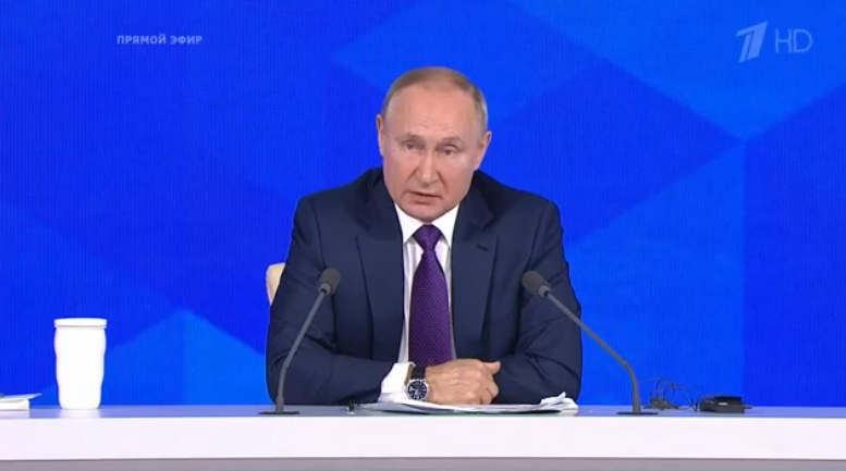 Владимир Путин. Фото Скриншот прямой трансляции.