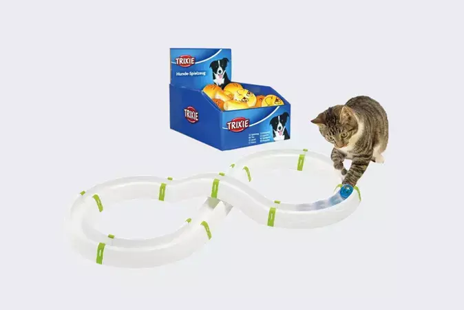 Модульная игрушка Ferplast TYPHONE для кошек (2898 – 3220 рублей) и набор "бубликов" Trixie для собак (5321 – 6260 рублей). Фото unizoo