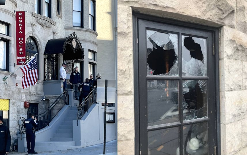 В Вашингтоне неизвестные разгромили российский культурный центр – выбили окна и сорвали флаг |twitter, @verambergen. 