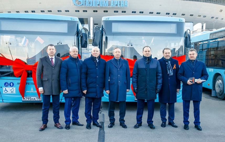 29 марта автопарк Петербурга пополнился новыми автобусами, троллейбусами и электробусами, сделанными в Республике Беларусь. Фото www.gov.spb.ru