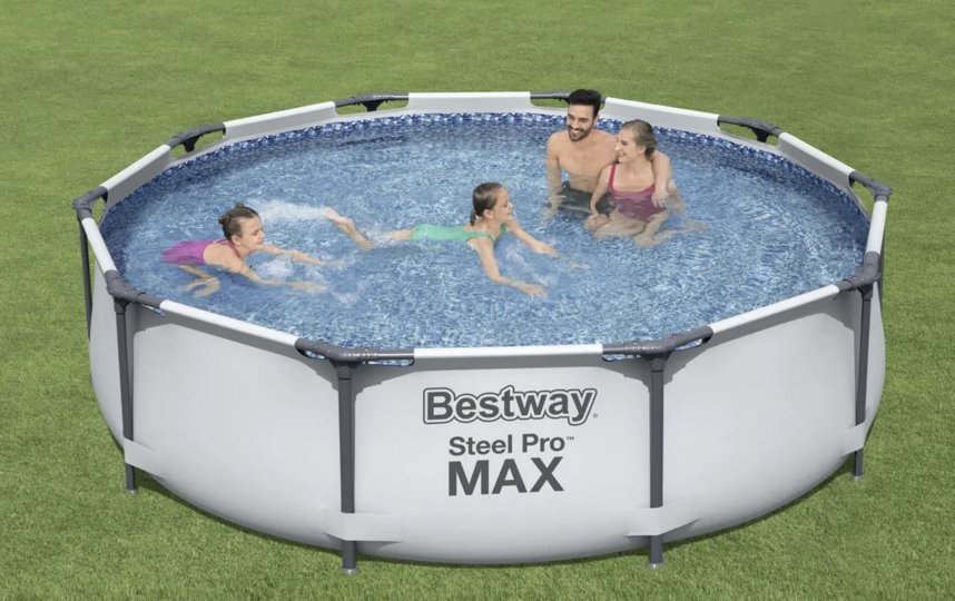 Каркасный бассейн Bestway Steel Pro Max. сайт интернет-магазина. 