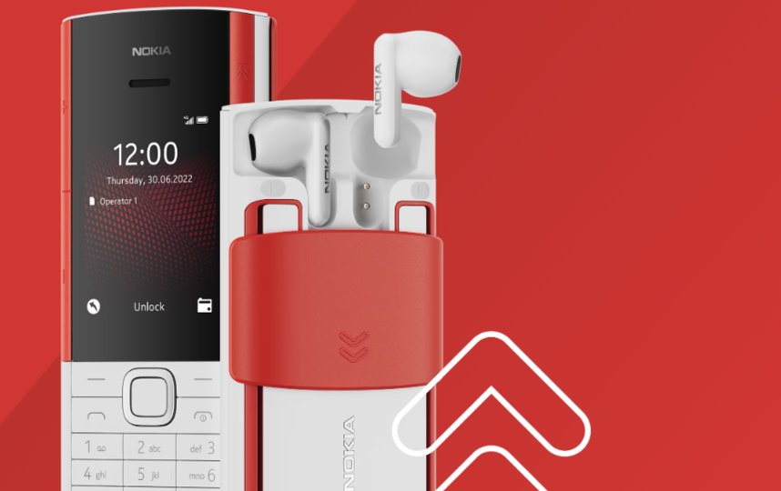 HMD Global представила Nokia 5710 с подзарядкой беспроводных наушников внутри телефона. Фото nokia.com