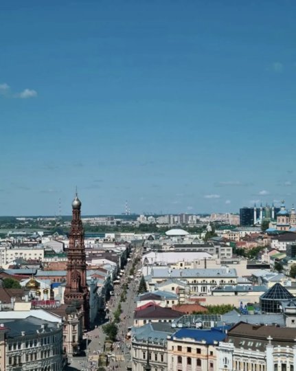 Улица Баумана и Богоявленская колокольня с высоты птичьего полёта. Фото Анастасия Шефер.