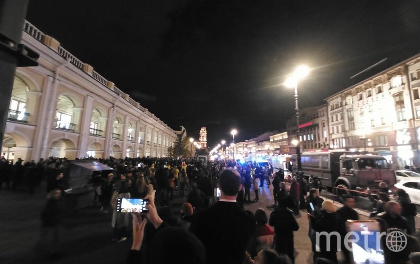 В Петербурге большинство участников несогласованной протестной акции отправлены под арест