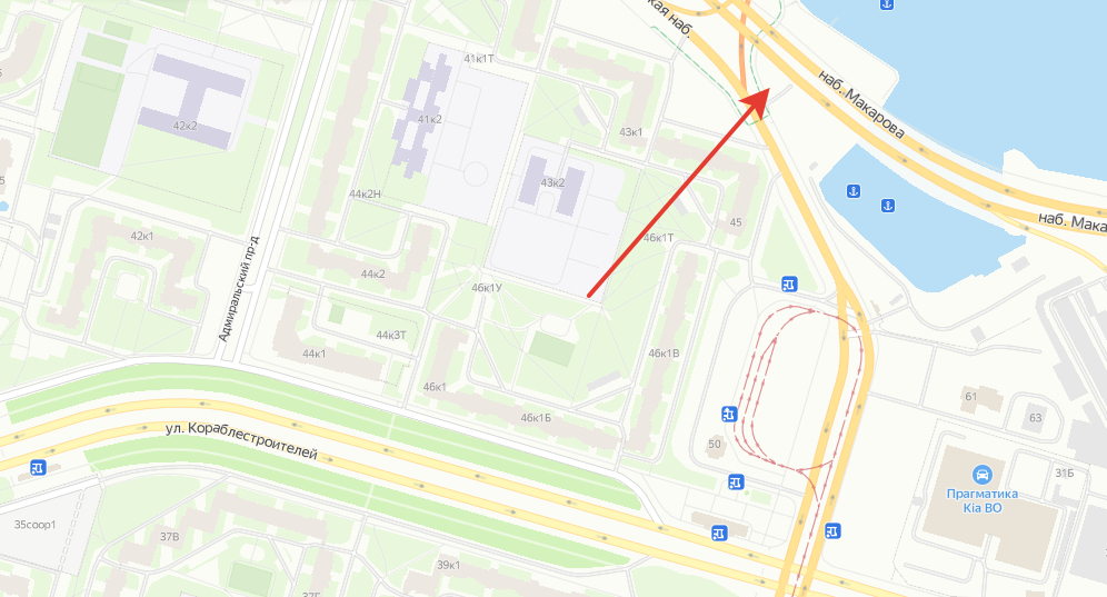 Скейт-парк находится на Наличной улице, 102. Адрес пока не отмечен на электронных картах. Фото скриншот Яндекс. Карты