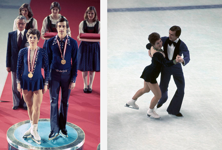 Александр Горшков и Людмила Пахомова на Играх в Инсбруке в 1976 году. Фото Getty