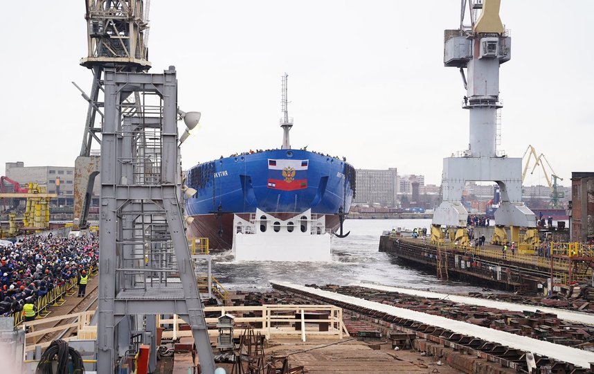 В Петербурге спущен на воду атомный ледокол «Якутия». Фото gov.spb.ru