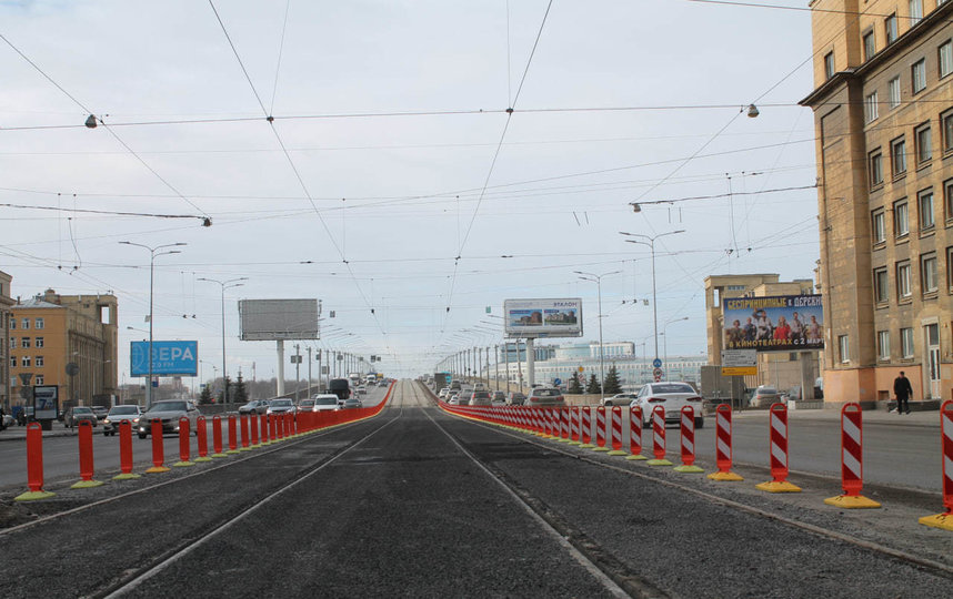 В Петербурге завершен ремонт трамвайных путей на Заневском проспекте. Фото gov.spb.ru