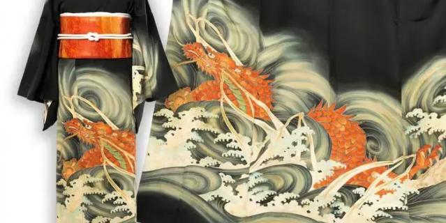 Дракон – персонаж японских сказок и легенд – тоже нередко появляется на кимоно.