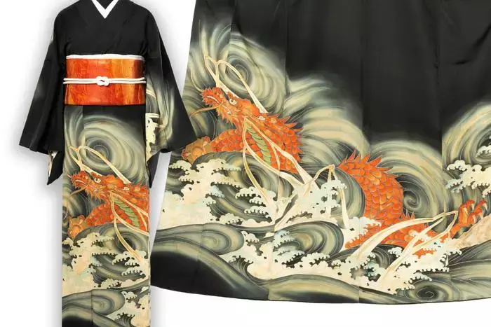 Дракон — персонаж японских сказок и легенд — тоже нередко появляется на кимоно. Фото Предоставлено пресс-службой Первой галереи восточной живописи