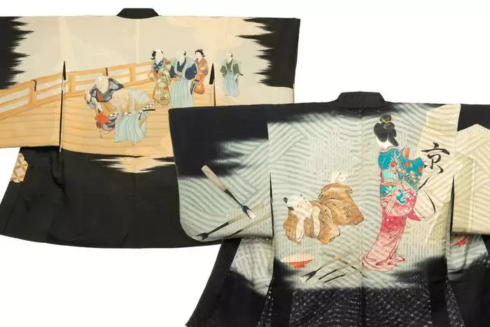 На кимоно не часто изображали повседневные сценки, но в коллекции Натальи Бакиной есть и такие истории. Фото Предоставлено пресс-службой Первой галереи восточной живописи