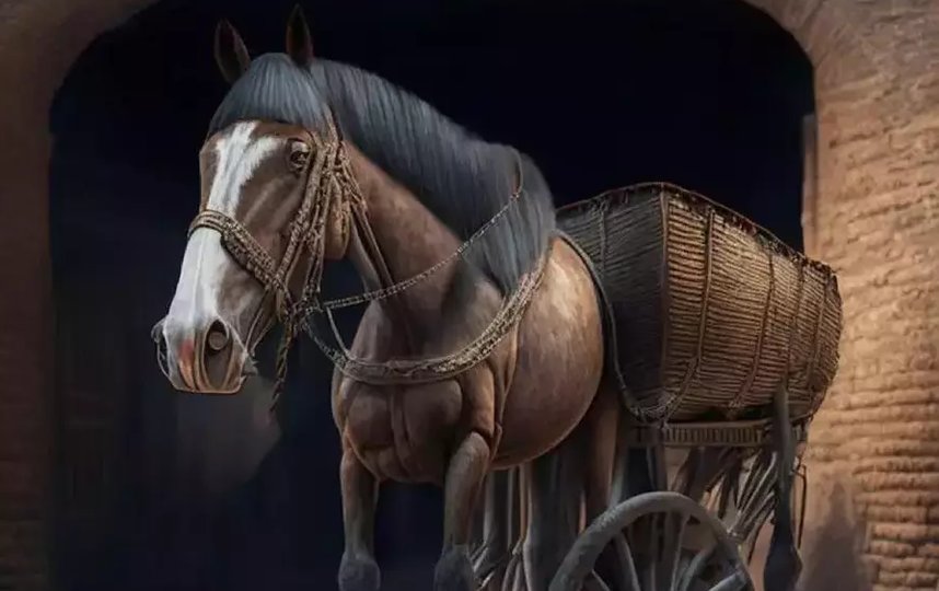 "Нельзя запрягать телегу посреди лошади". Фото сгенерировано нейросетью Kandinsky 2.1.