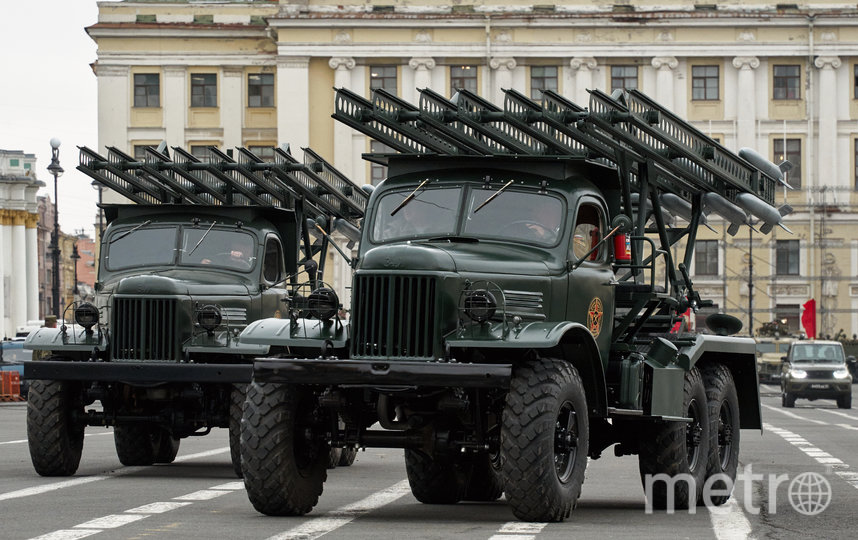 Боевая машина реактивной артиллерии «катюша» на репетиции парада Победы. Фото "Metro"