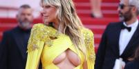 Модель Хайди Клум случайно оголила грудь на Каннском кинофестивале 