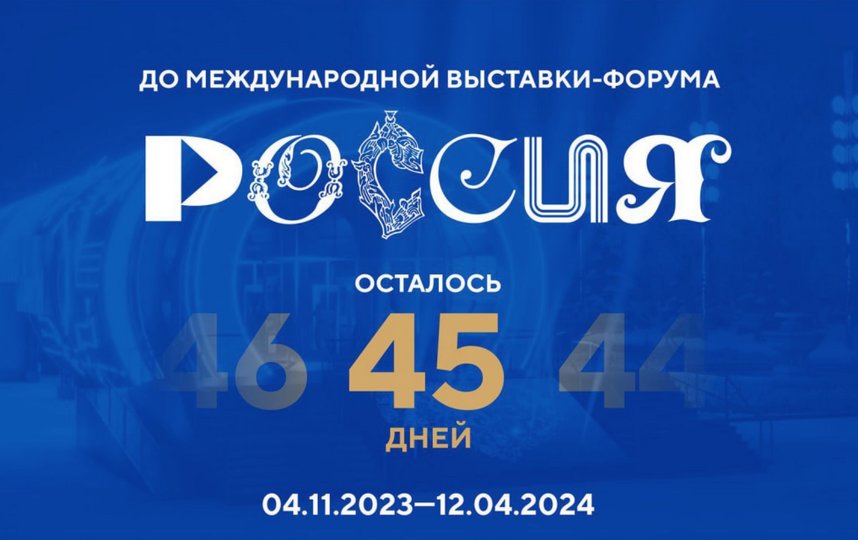 До открытия Международной выставки-форума «Россия» осталось всего 45 дней. 