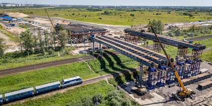 Путепровод в составе Южной широтной магистрали готов на 55%
