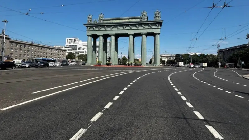 Закончился ремонт Московского проспекта на участке от Кузнецовской улицы до набережной реки Фонтанки