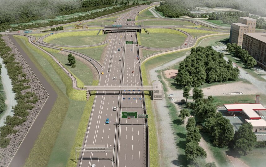 На развязке КАД и Кронштадтского шоссе изменилась схема движения пешеходов