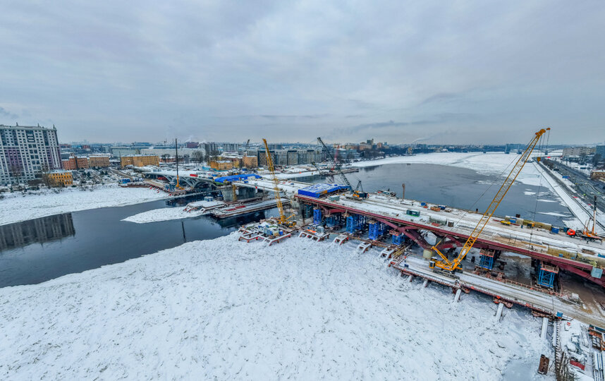 На Большом Смоленском мосту смонтированы ортотропные плиты всех пролетов