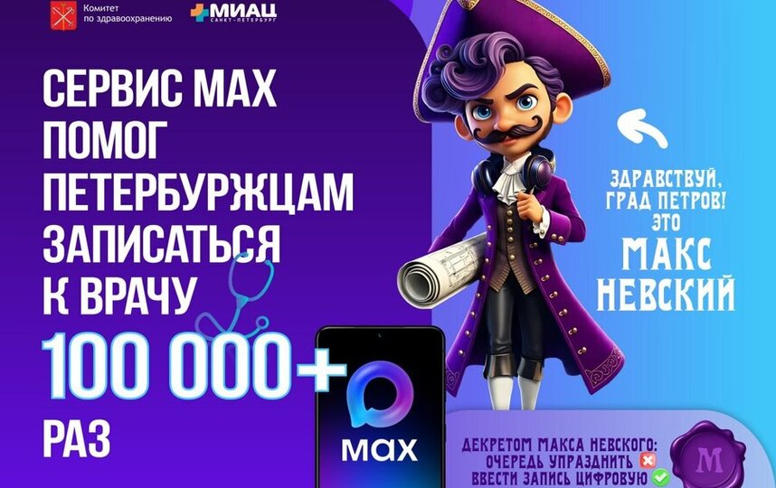 Петербуржцы могут записаться к врачу через мессенджер MAX: цифровая медицина становится реальностью