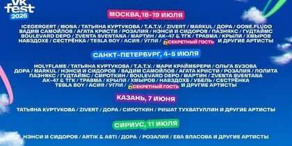 ����������� t.A.T.u, Zivert, Tesla Boy � Boulevard Depo: VK Fest ������� ������ ����� ��������