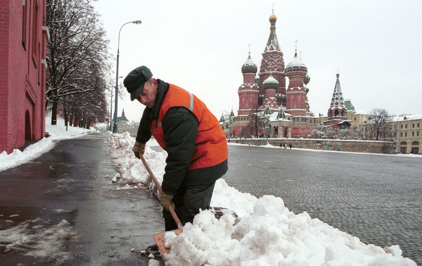 Снегопад в москве в фото