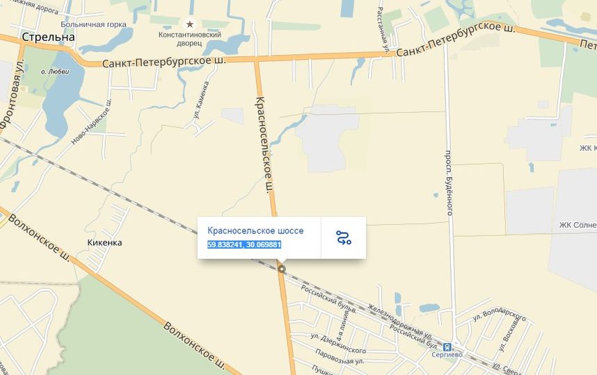Новоселье карта спб