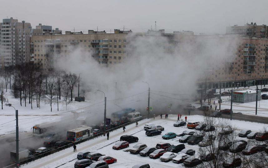 Прорвало трубу на будапештской