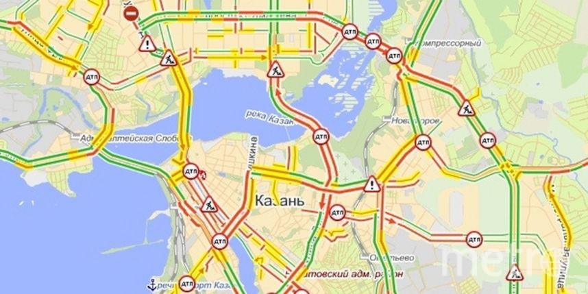 Казань пробки сейчас онлайн карта смотреть онлайн