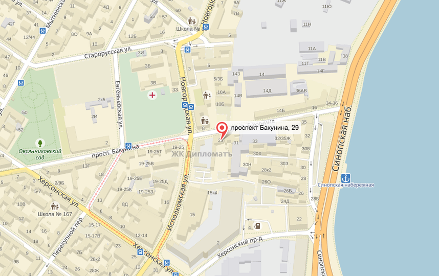 Крану упал на проспекте Бакунина. Фото Яндекс.Карты