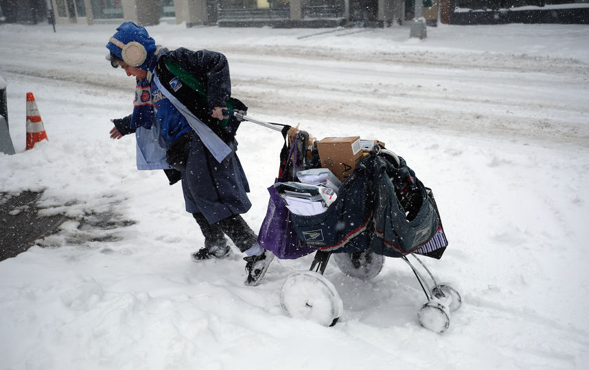 Снегопад в Нью-Йорке. Фото AFP