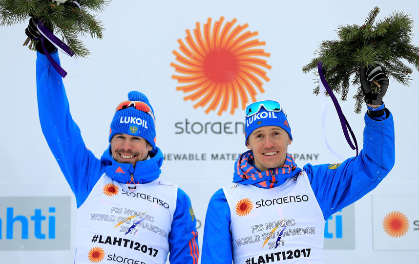 Российские лыжники Сергей Устюгов и Никита Крюков. Фото Getty