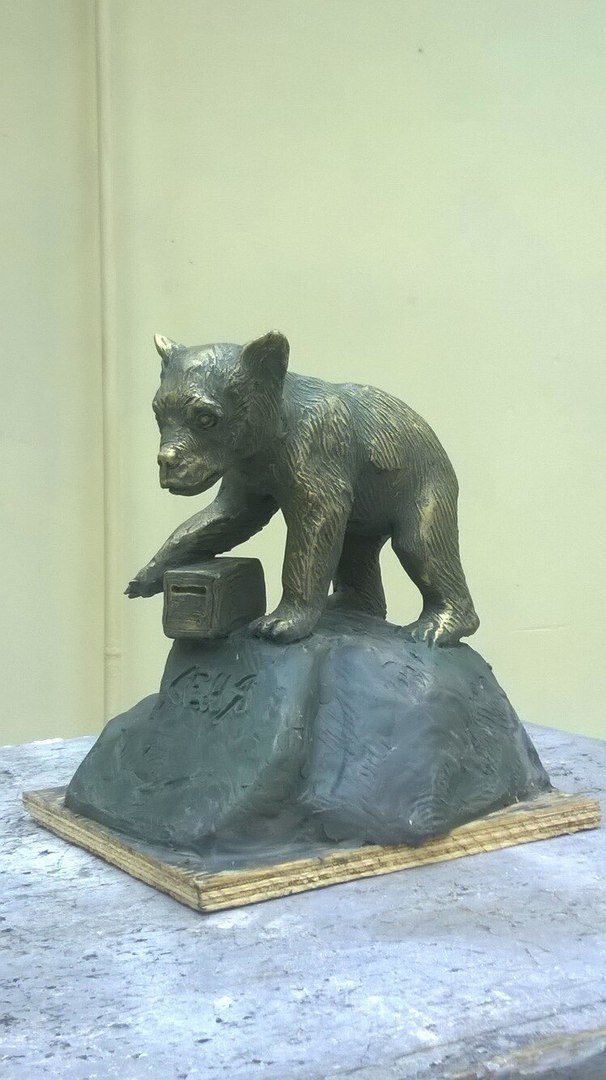 Макет скульптуры медвежонку Сене уже готов. Фото предоставлены центром "Велес"